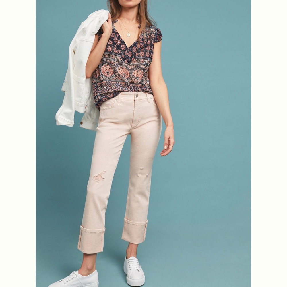 Anthropologie Pilcro High-Rise Slim Straight Jeans